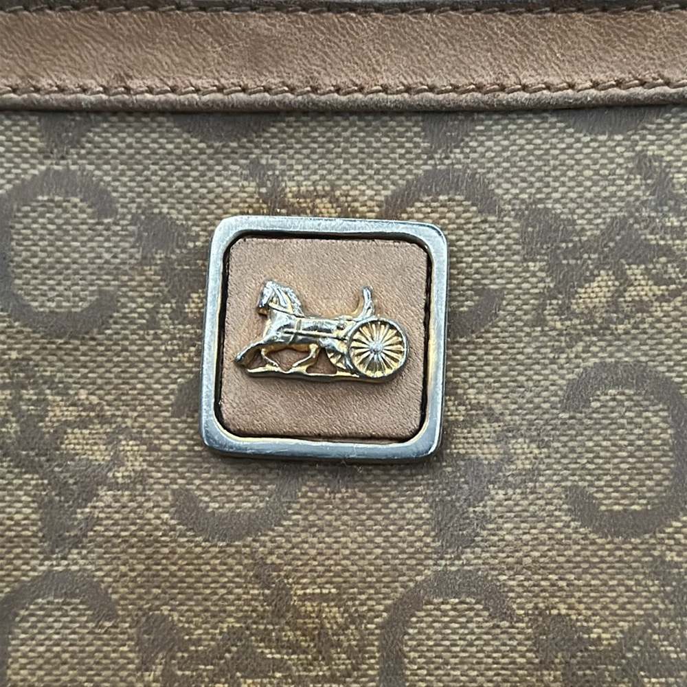 Celine coated canvas vintage tan and brown crossbody damaged strap - Picture 13 of 13
